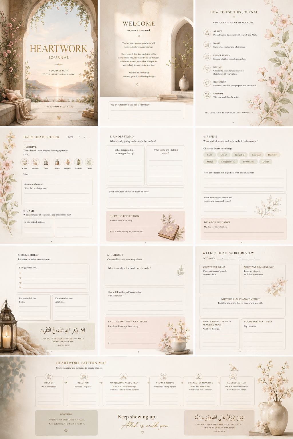 Heartwork Journal art edition with guided reflection pages